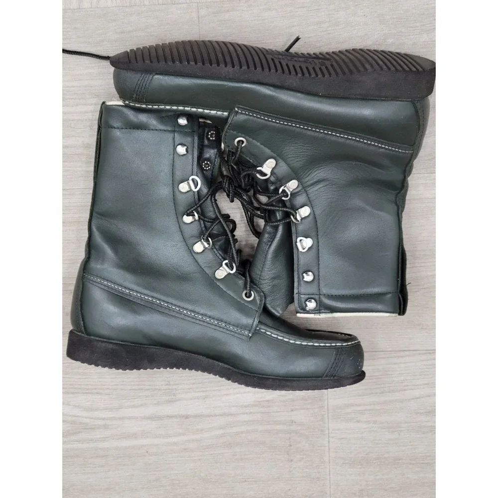 Vintage Mens Cabelas Featherlight Kangaroo Upland Hunting Boots Green Size 7 B